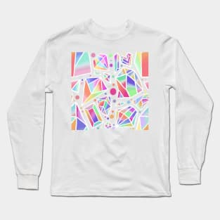 Iridescent crystals pattern Long Sleeve T-Shirt